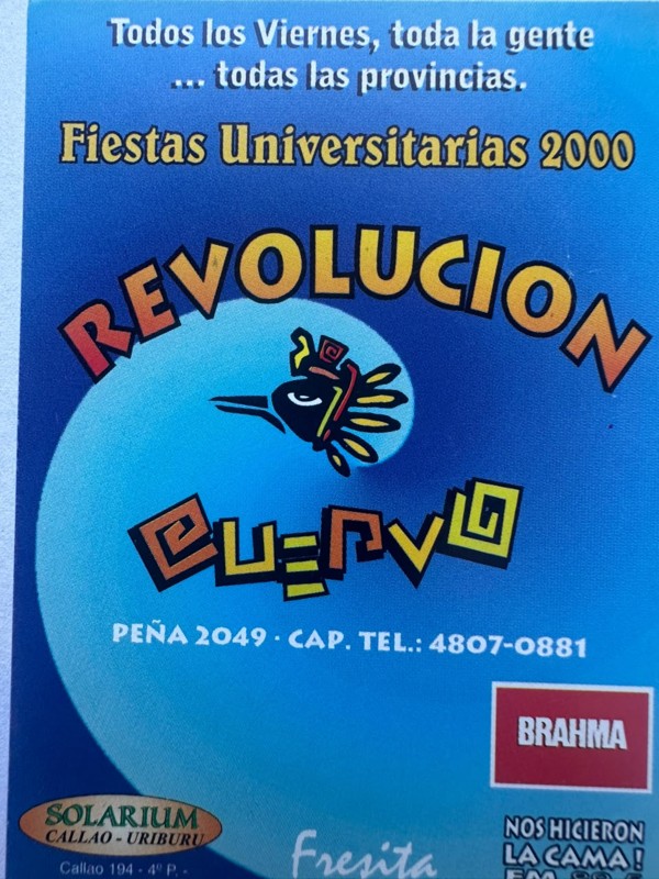 El Cuervo · Revolución · Fiestas Universitarias 2000 · Diseño azul